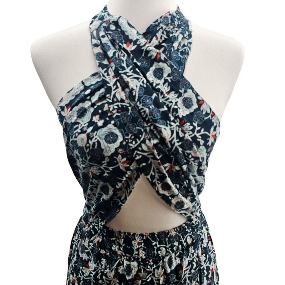 Raga Womens L Blue Cora Wrap Halter Dress - Picture 5 of 16